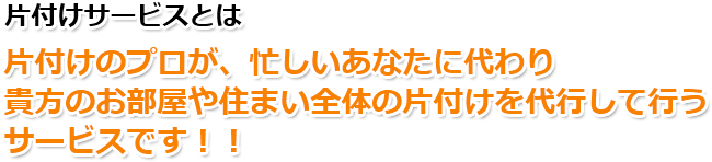 片付けサービスとは 